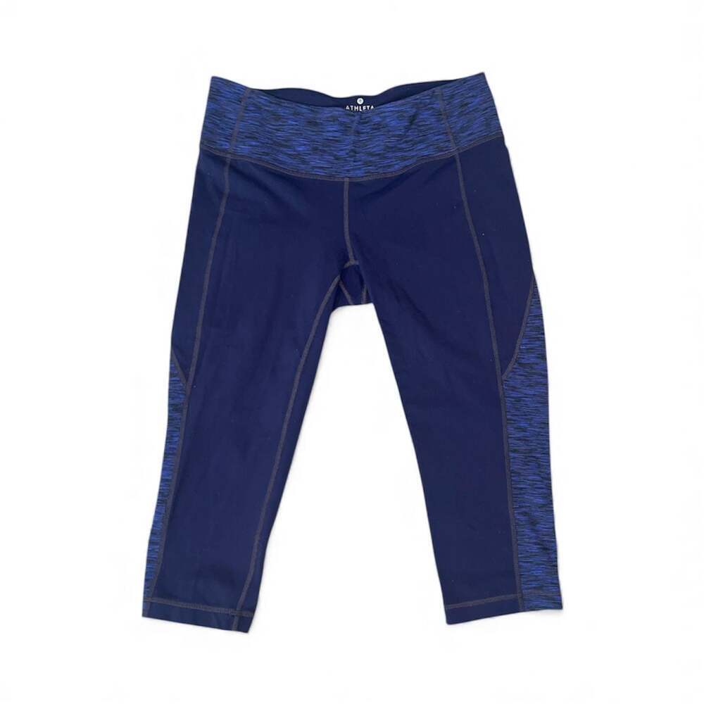 Athleta Splits Revelation Capri Leggings in Navy Blue
